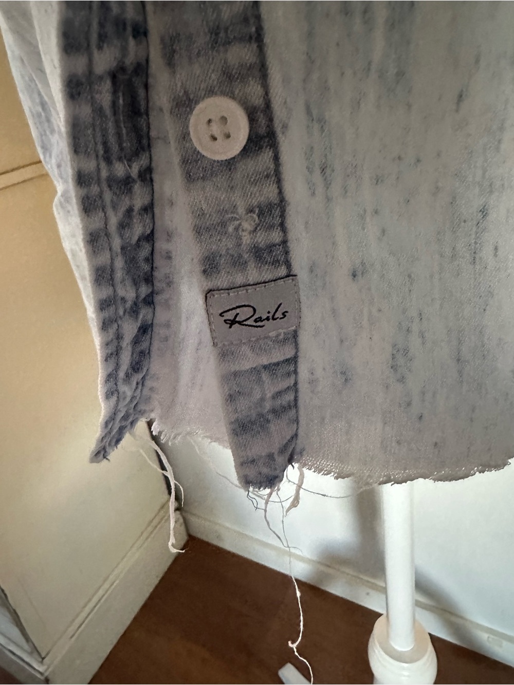 Rails Light Wash Denim Button-Up Shirt - Pale Blue - Picture 5 of 7